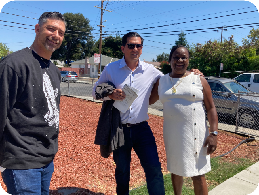 Steven (resident attending CCSF); County supervisor Dave Canepa; Retraining the Village CEO Halley Crumb