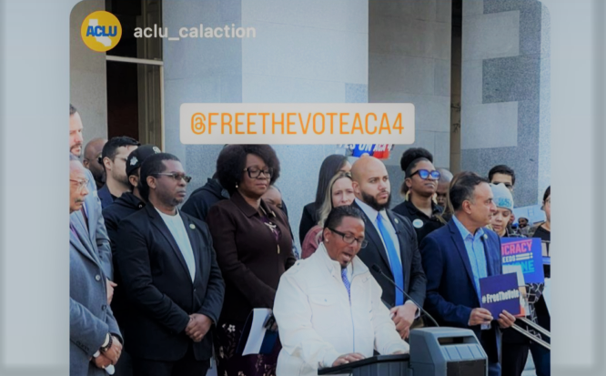 David Cruz speaks publicly about freeing the vote for previously incarcerated citizens